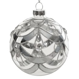 Christbaumschmuck Glas 177A 8CM silber TRAN