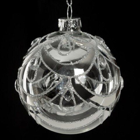 Christbaumschmuck Glas 177A 8 silber TRAN