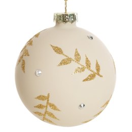 Christbaumschmuck Glas 188A 8CM creme gold