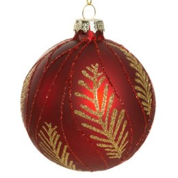 Christbaumschmuck Glas 198A 8CM rot gold