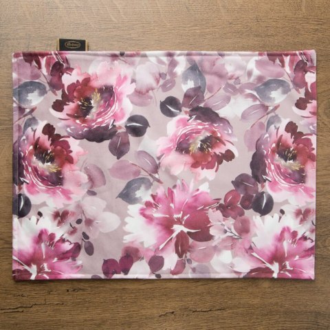 Tischdecke Velvet Samt 1 30x40 x4 Set rosa rosa