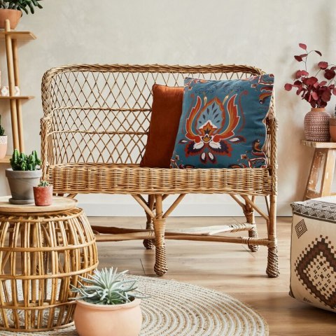 Kissenbezug Lein 11 45x45 türkis orange