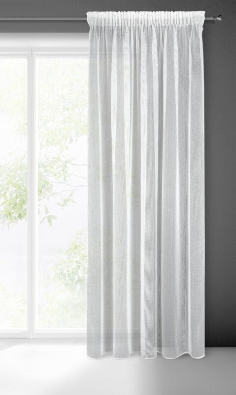 Gardine KIM weiß 140x300 Kräuselband