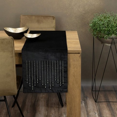 Tischdecke ROYAL 3 schwarz 35x220 schwarz ITALIAN