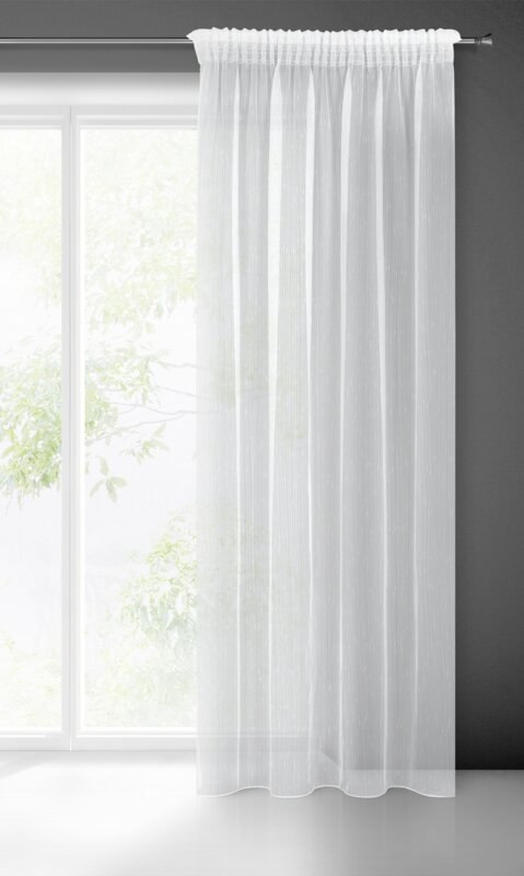 Gardine PILAR weiß 140x270 Kräuselband