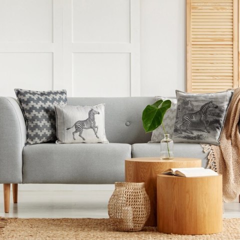 Kissenbezug GEO stahl beige 45x45