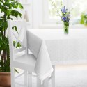 Tischdecke ELIZA weiß silber 145x350