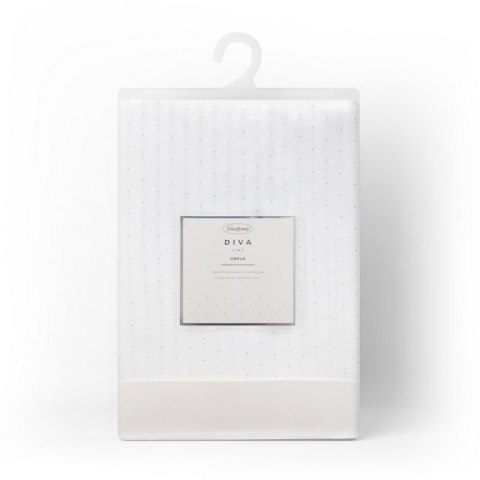 Tischdecke ELIZA weiß silber 145x400