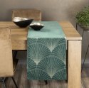 Tischdecke BLINK 14 35X140 dunkelminze Velvet Samt