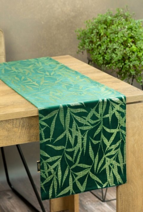 Tischdecke BLINK 15 35x220 dunkelgrün VELVET