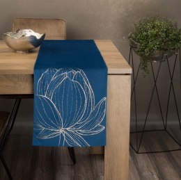 Tischdecke BLINK 12 dunkelblau 35X180 dunkelblau Velvet Samt