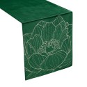 Tischdecke BLINK 13 35x140 dunkelgrün Velvet Samt