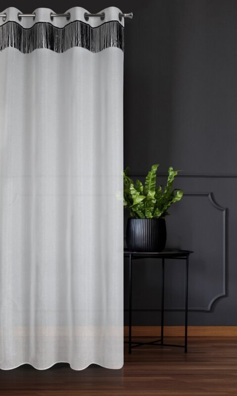 Gardine JASPER weiß 140x250 Ösen