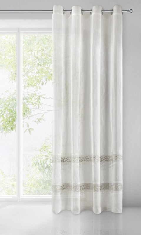 Gardine ANNE weiß beige 140x270 PRZE