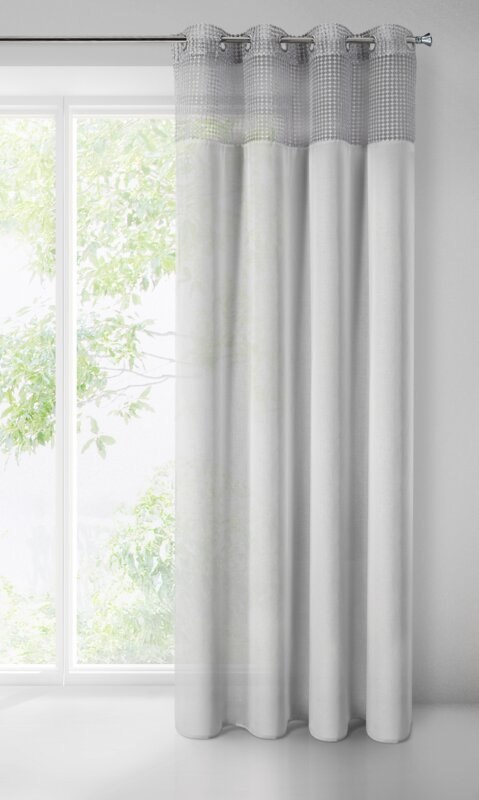 Gardine GRACE silber 135x250 Ösen
