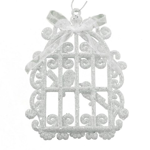 Weihnachten Dekoration PL 36 12x9 weiß silber