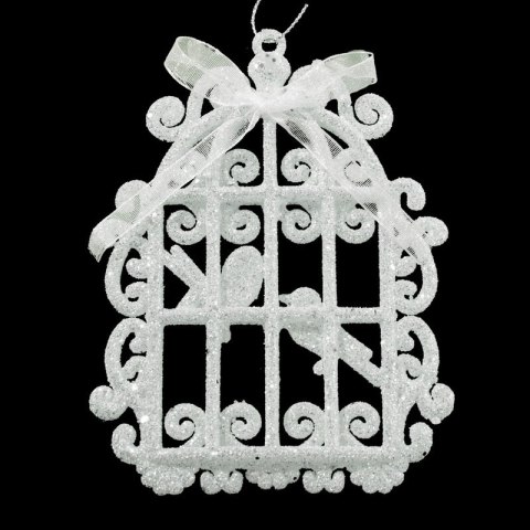 Weihnachten Dekoration PL 36 12x9 weiß silber