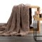 Wohndecke CARO, Design91, Karierte Kuscheldecke ideales Geschenk Weiche, warme Decke 70x160 cm dunkelbeige