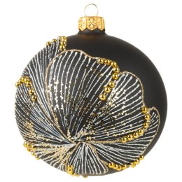 Christbaumschmuck Glas DAG 4 10CM schwarz gold