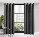 Samtvorhang Velours Vorhänge zum Wohnzimmer Prachtvoll Elegant schwarz 140x250 cm Ösen