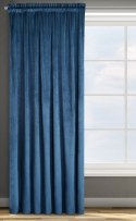 Samtvorhang Velours Vorhänge zum Wohnzimmer Prachtvoll Elegant blau 135x300 cm Kräuselband