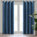 Samtvorhang Velours Vorhänge zum Wohnzimmer Prachtvoll Elegant blau 140x250 cm Ösen