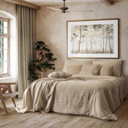 Bettwäsche LINEN beige 220X200+ 2x Kissenbezüge 70x80