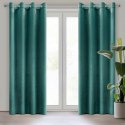 Samtvorhang ROSA dunkeltürkis 140x250 Ösen