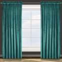 Samtvorhang ROSA dunkeltürkis 140x270 Kräuselband