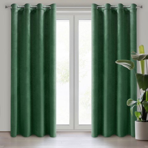 Samtvorhang ROSA grün 140x250 Ösen