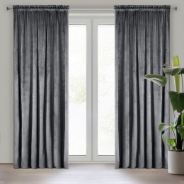 Samtvorhang ROSA graphit 135x300 Kräuselband