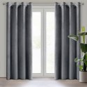 Samtvorhang ROSA graphit 140x250 Ösen