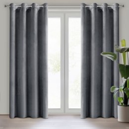 Samtvorhang ROSA graphit 140x250 Ösen