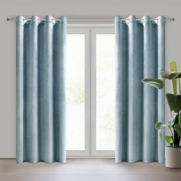 Samtvorhang ROSA hellblau 140x250 Ösen