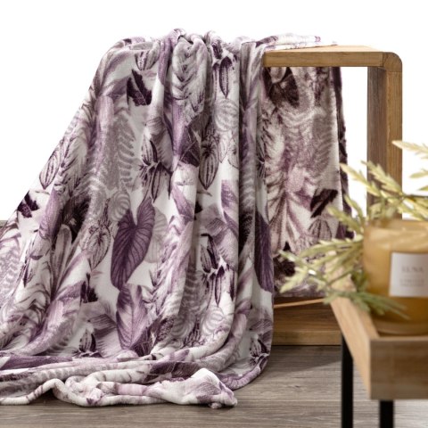 Decke DAVOS 2 150x200 lila grau