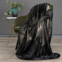 Elegante Decke mit Muster GINKO1 150x200 schwarz