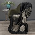 Elegante Decke mit Muster GINKO2 150x200 schwarz
