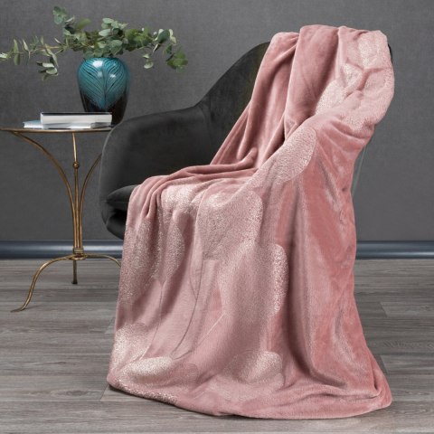 Elegante Decke mit Muster GINKO2 150x200 rosa