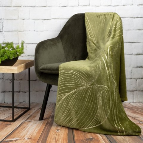 Decke BLANCA 3 150x200 olivengrün gold