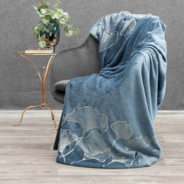 Elegante Decke mit Muster GINKO 150x200 blau