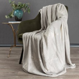 Elegante Decke mit Muster GINKO1 150x200 silber