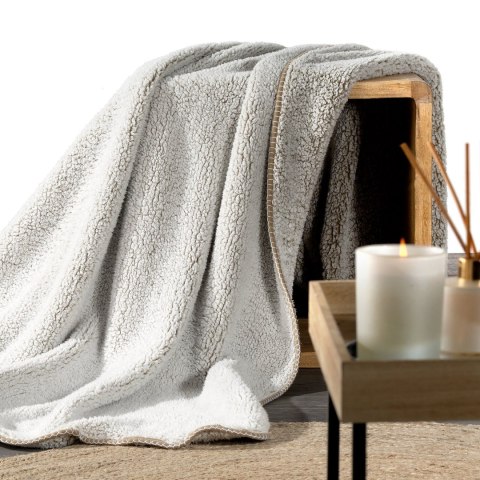 Kuschelweiche Wohnddecke KOALA beige weiß 150x200