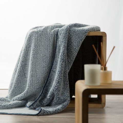 Kuschelweiche Wohnddecke KOALA blau weiß 200x220