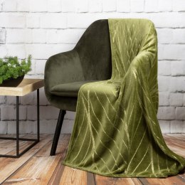 Prachtvolle Decke mit Muster LOTOS 4 150x200 olivengrün gold