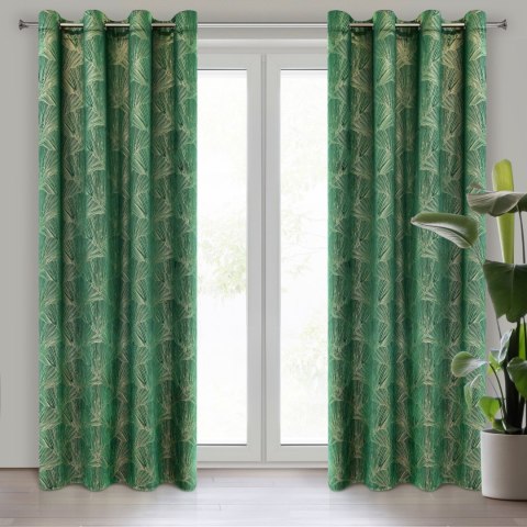 Pierre Vorhang GOJA 140x250 Ösen dunkelgrün