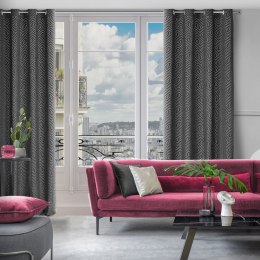 Pierre Vorhang INGA 140x250 Ösen schwarz