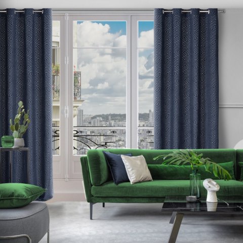 Pierre Vorhang INGA 140x250 Ösen marine