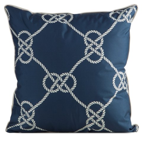 Kissenbezug Garten Wassefest Outdoor 15A 45X45 dunkelblau weiß