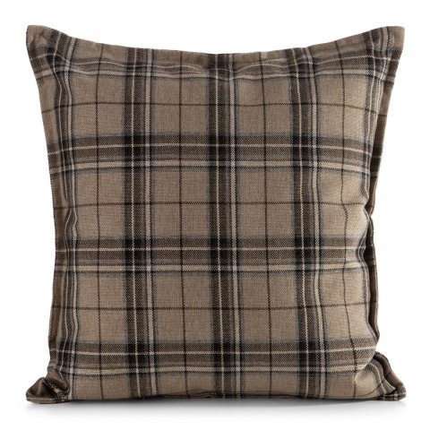 Kissenbezug Garten Wassefest Outdoor 24A 45X45 beige braun Kariert