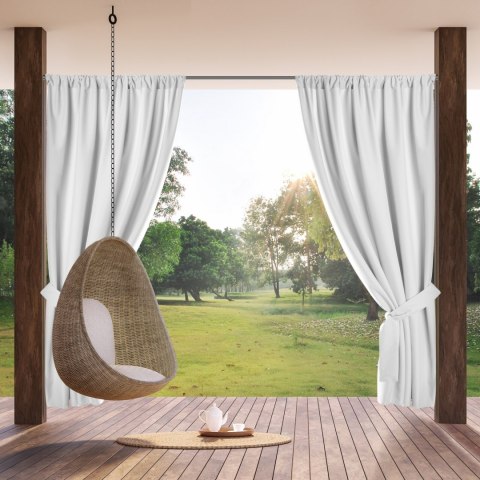 Outdoor Vorhang weiß 155x200 Tunnelzug